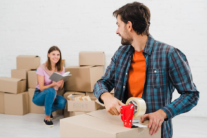 Professional movers and packers handling home relocation